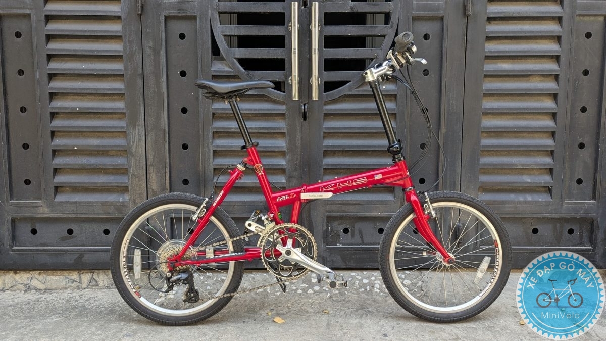 Xe đạp gấp KHS F20‑T2 màu đỏ