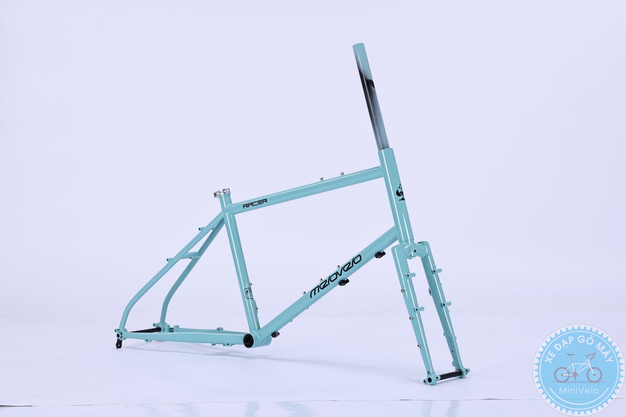 Melovelo Racer – Khung Sườn Minivelo Hiệu Năng Cao 19 Melovelo Racer xanh mint (xanh Bianchi)