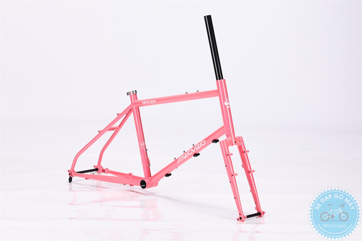 Melovelo Racer – Khung Sườn Minivelo Hiệu Năng Cao 18 Màu hồng(pink/Flamingo pink)