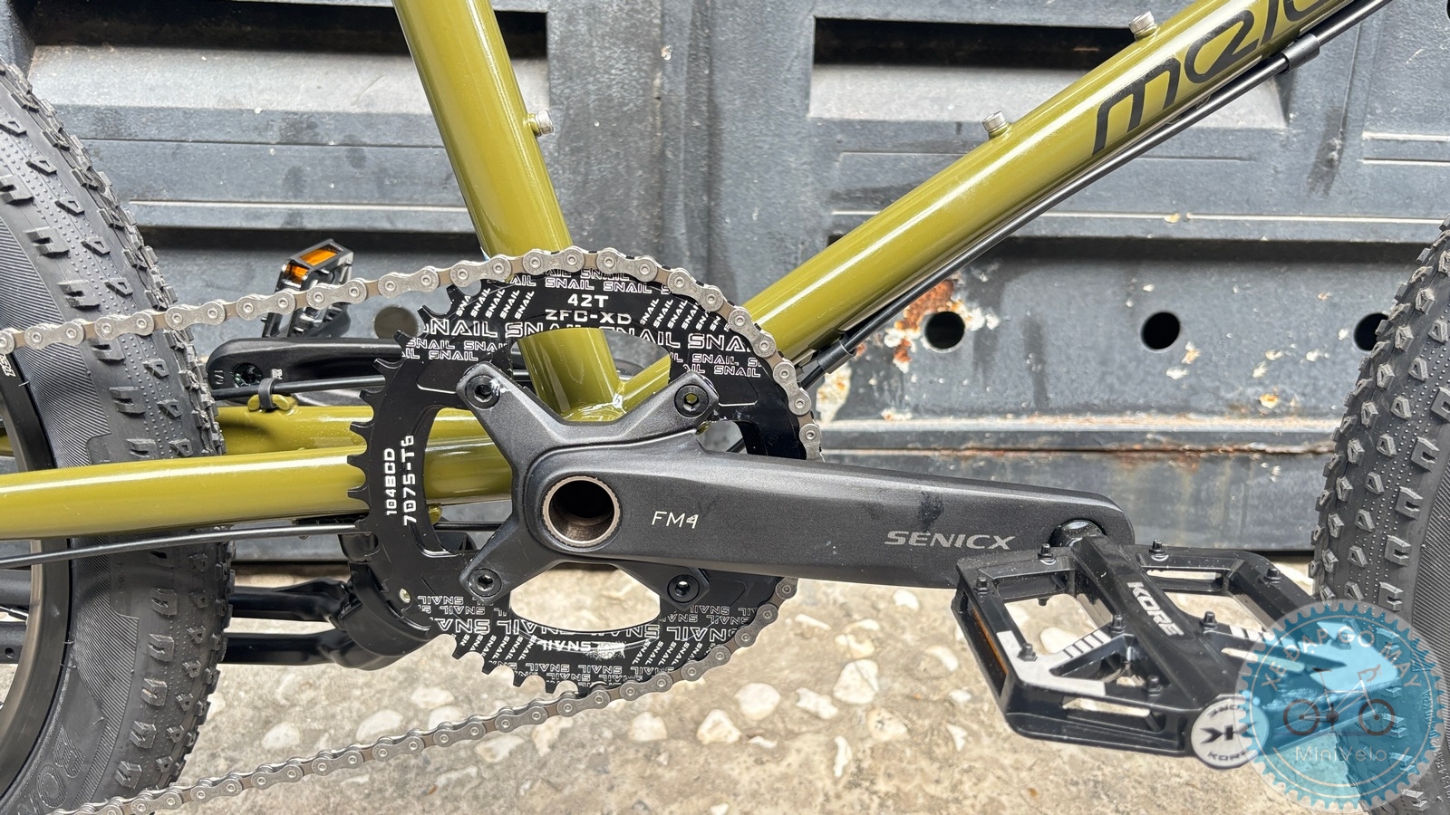 Melovelo Racer xanh oliu phiên bản mới 7 %Mini Velo filename%