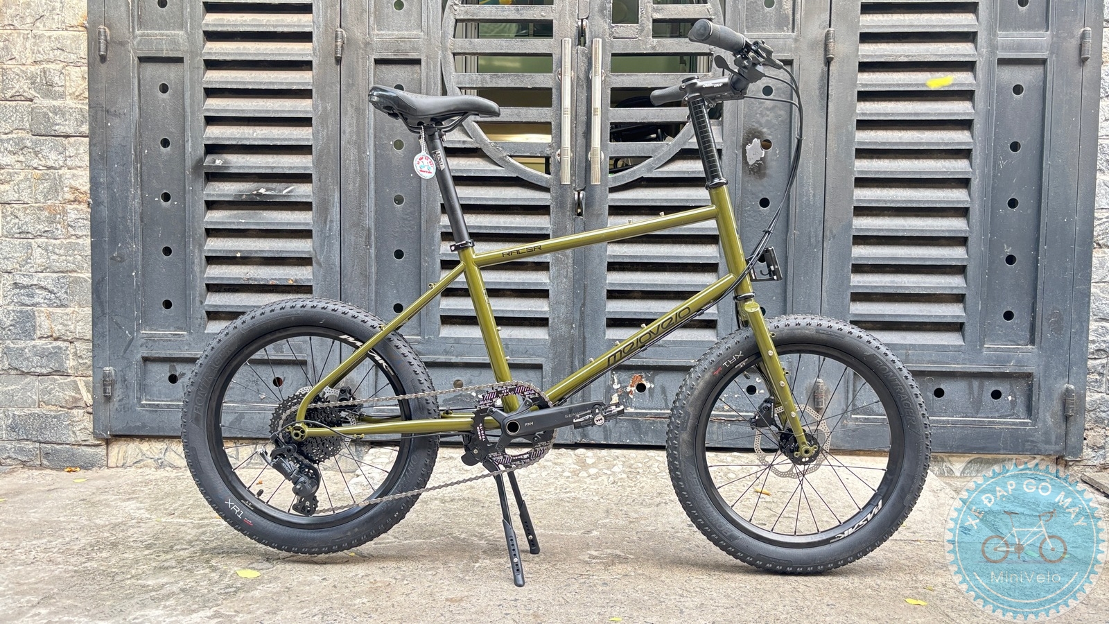 Melovelo Racer xanh oliu phiên bản mới 1 Melovelo Racer xanh oliu phiên bản mới