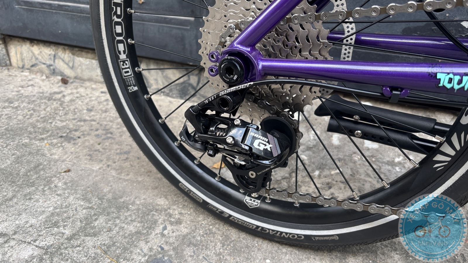 Mini Velo TQIQT Pulse – màu tím đi phố 14 %Mini Velo filename%