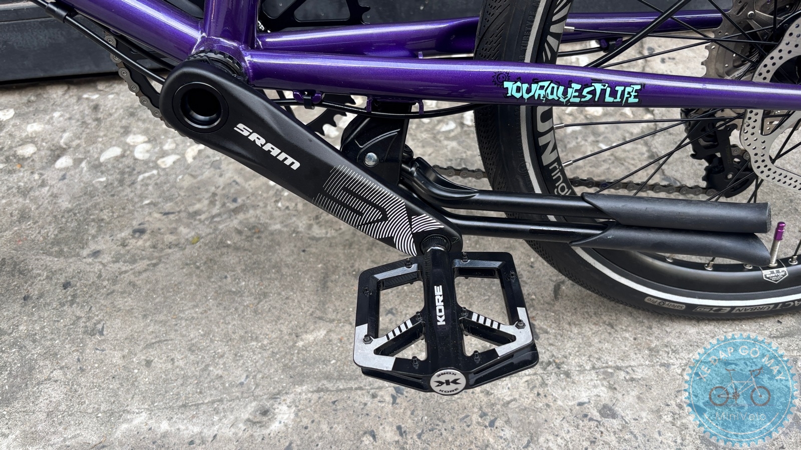 Mini Velo TQIQT Pulse – màu tím đi phố 9 %Mini Velo filename%